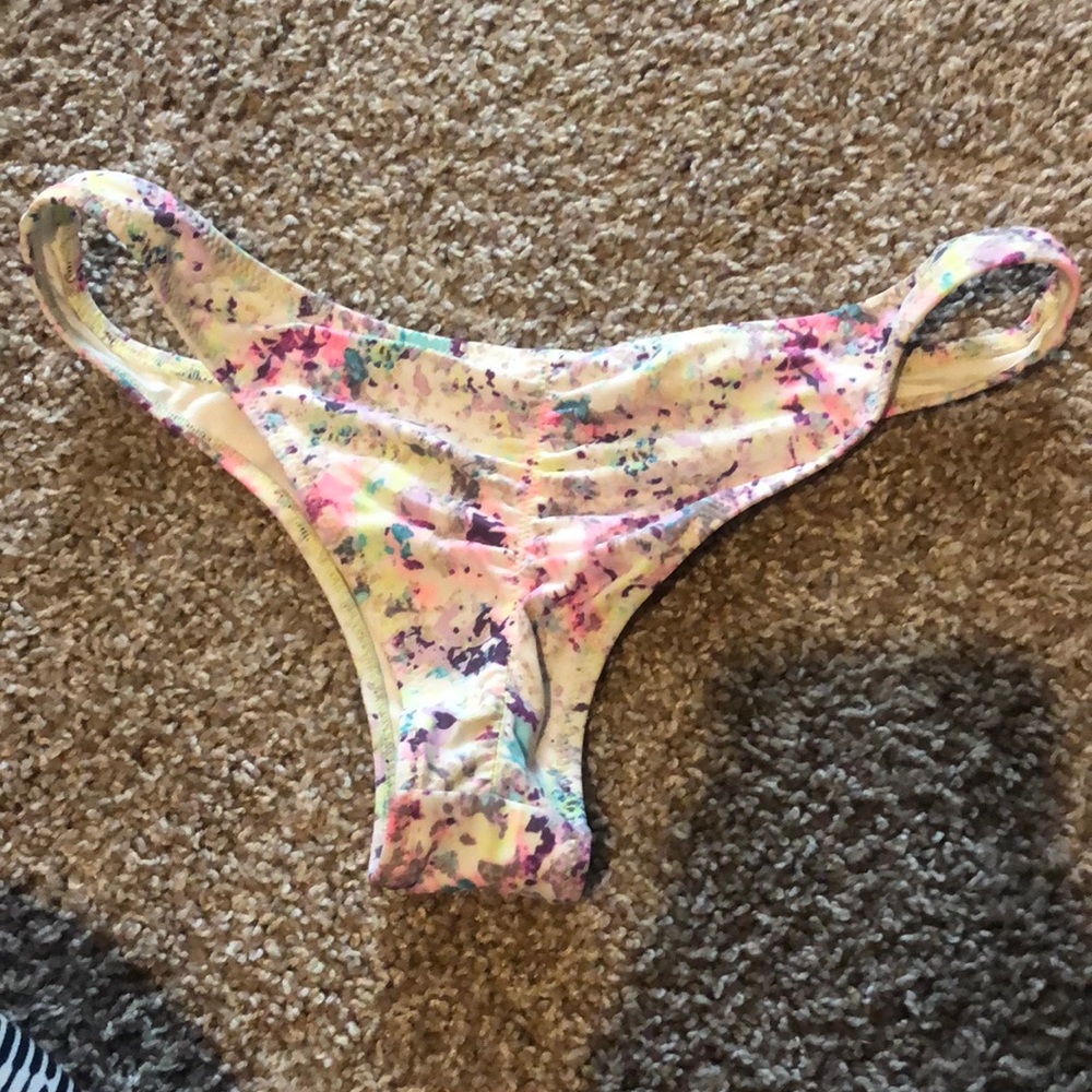VS Cheeky swim bottoms. Multi color. Worn once.